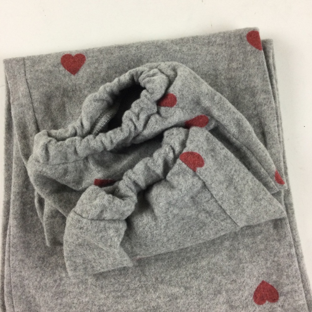CHASER NWT Tiny Hearts Print Sweatpants Gray Red Size Medium - Picture 6 of 8